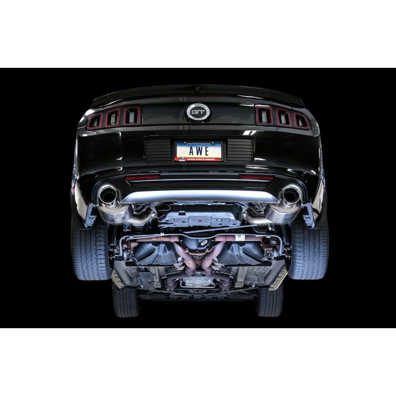 AWE Tuning S197 Mustang GT Axle-back Exhaust - Touring Edition (Chrome Silver Tips)-SR1 Performance