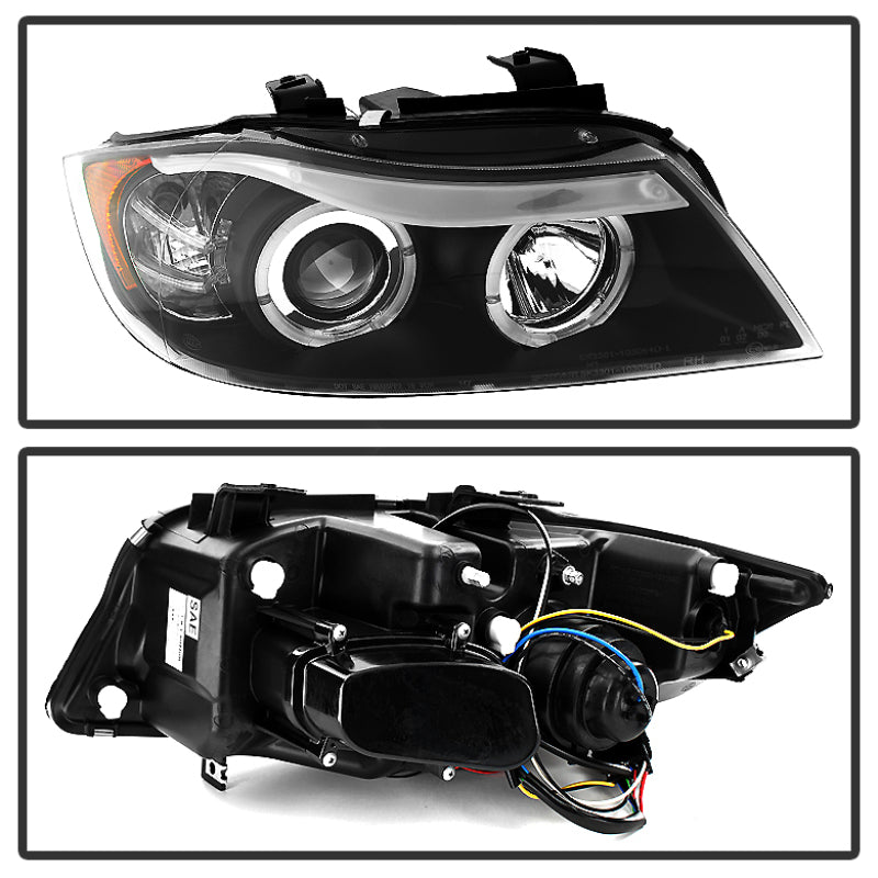 Spyder BMW E90 3-Series 06-08 Projector LED Halo Amber Reflctr Rplc Bulb Blk PRO-YD-BMWE9005-AM-BK-SR1 Performance