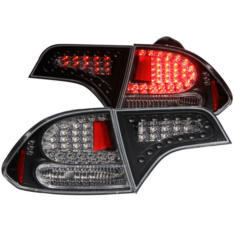 ANZO 2006-2011 Honda Civic LED Taillights Black-SR1 Performance