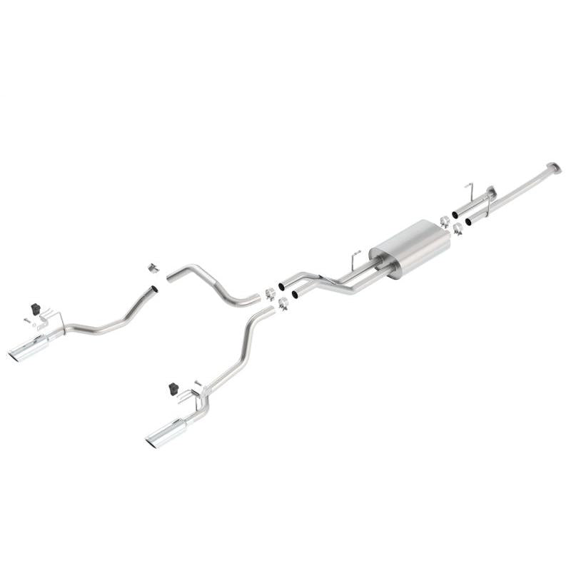 Borla 14-15 Toyota Tundra 4.6L/5.7L Crew Max SB DC SB Touring Cat Back Exhaust Dual Split Rear Exit-SR1 Performance