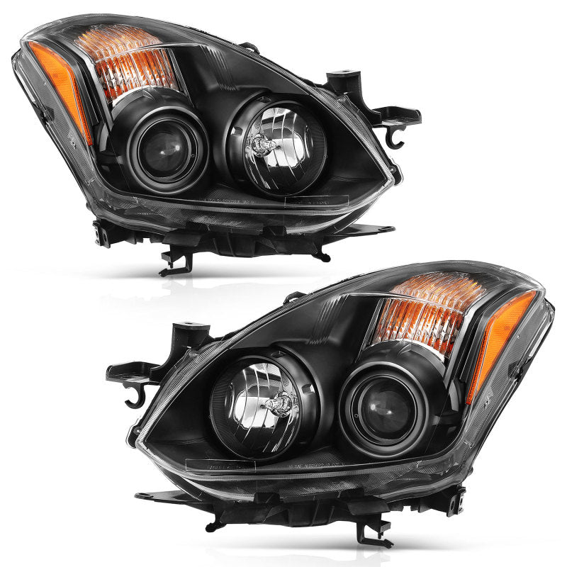 ANZO 2010-2013 Nissan Altima Projector Headlight Black (Halogen Type)-SR1 Performance
