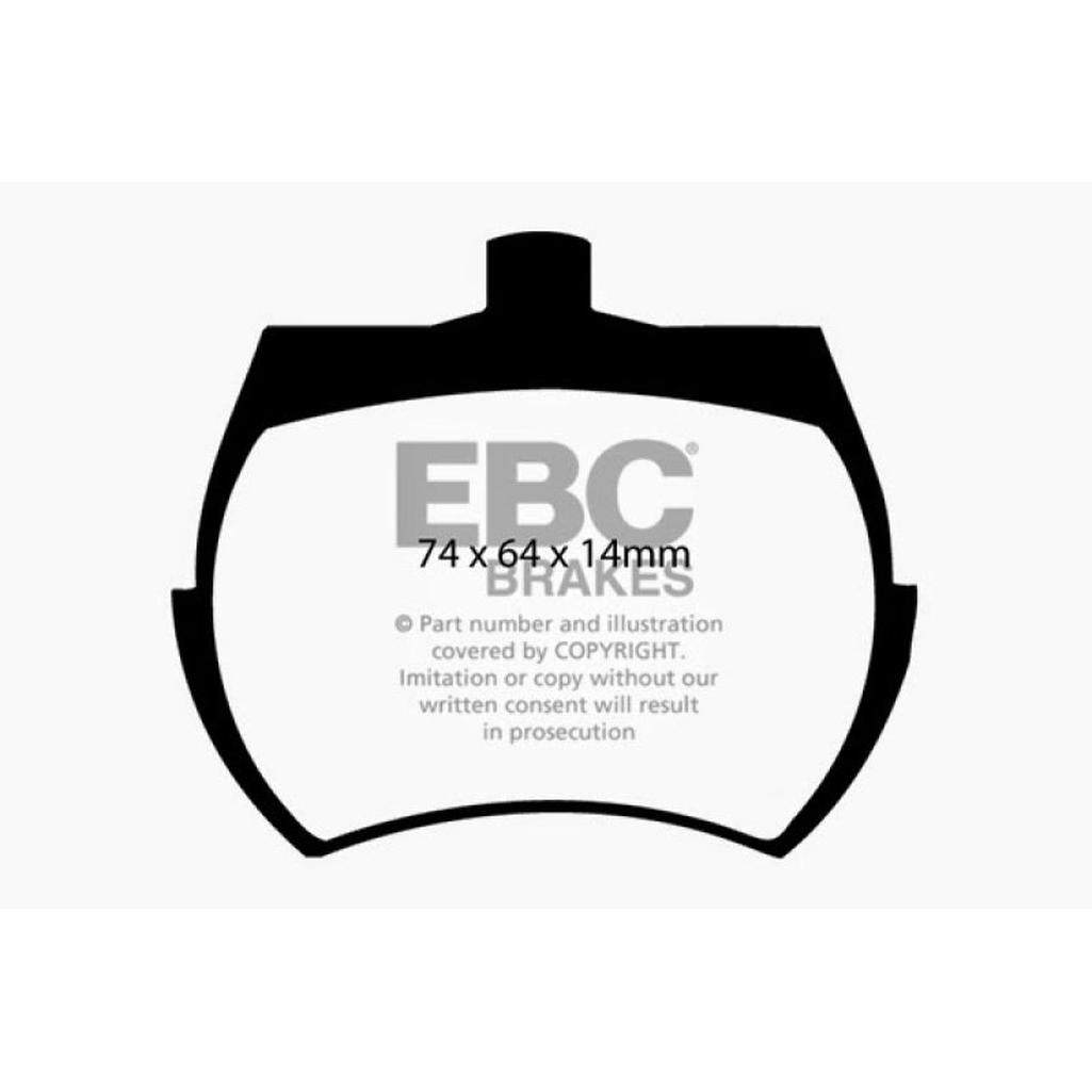 EBC Yellowstuff Front Brake Pads for Triumph TR7, Austin Healey Sprite & MG Midget – Part Number DP4127R