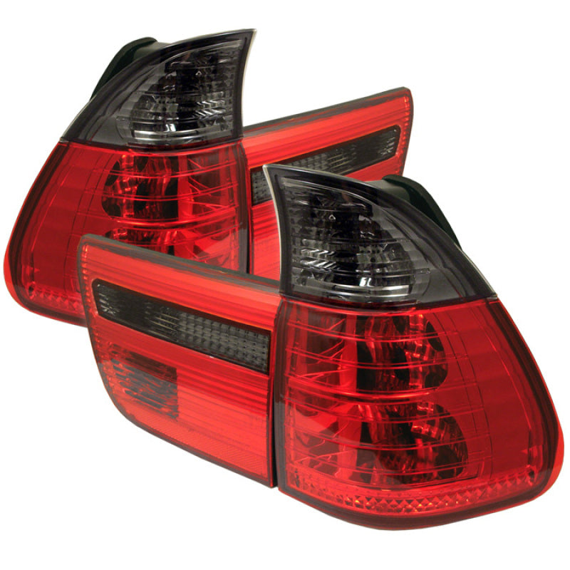 Spyder BMW E53 X5 00-06 4PCS Euro Style Tail Lights- Red Smoke ALT-YD-BE5300-RS-SR1 Performance