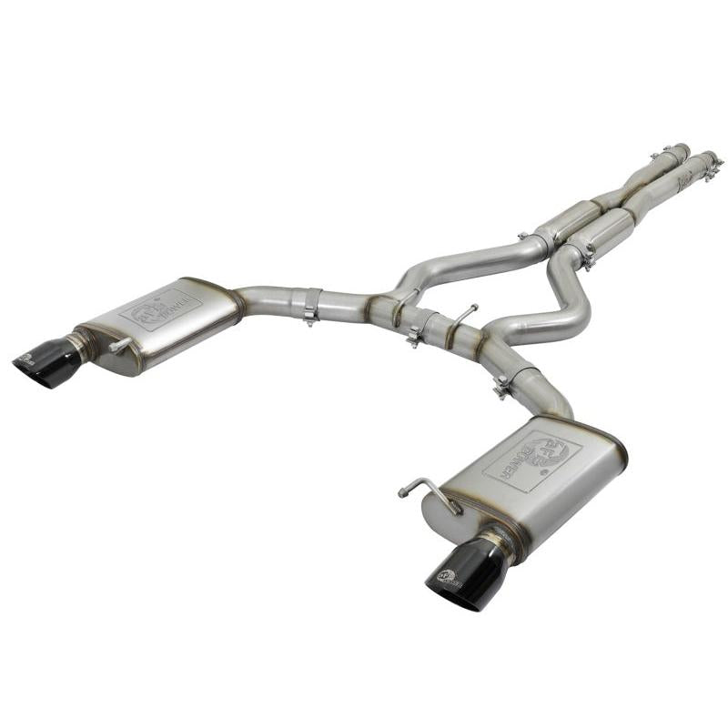 aFe MACHForce XP 3in 304 SS Loud Tone Cat-Back w/ Black Tips 15-17 Ford Mustang V6-3.7L/V8-5.0L-SR1 Performance