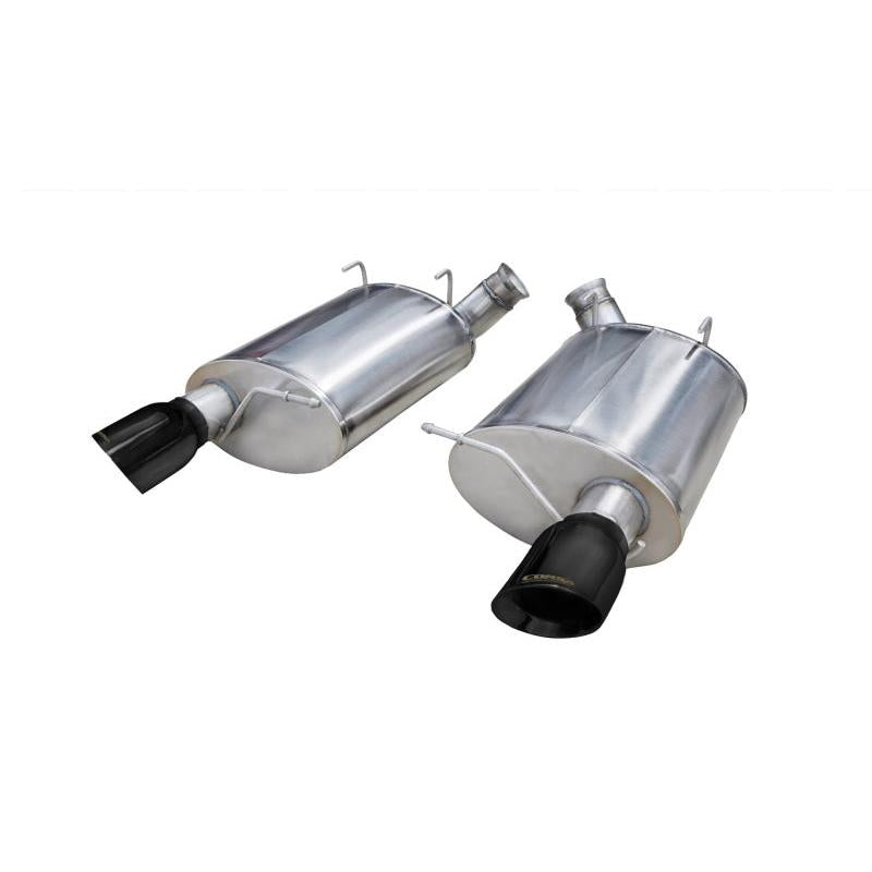 Corsa 2011-2012 Ford Mustang Shelby GT500 5.4L V8 Sport Axle-Back Exhaust w/ Black Tips-SR1 Performance