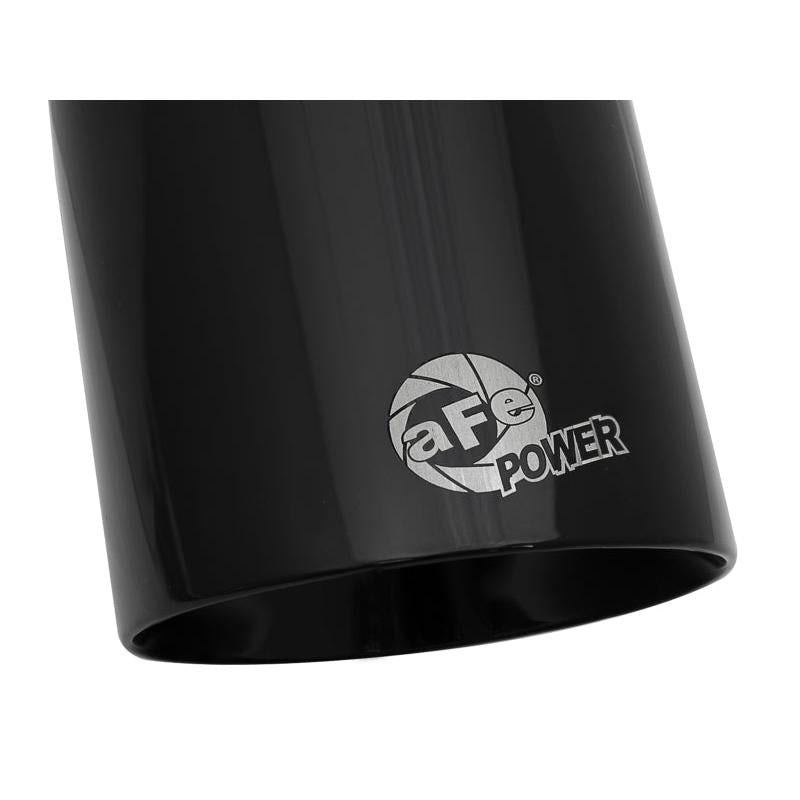 aFe MACH Force-Xp Univ 304 SS Double-Wall Clamp-On Exhaust Tip - Black - 3in Inlet - 4.5in Outlet-SR1 Performance