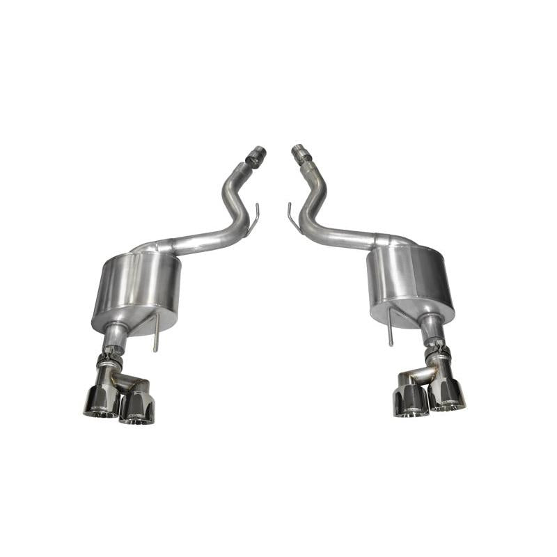 Corsa 2015-2017 Ford Mustang GT 5.0 3in Axle Back Exhaust Polish Quad Tips (Sport)-SR1 Performance