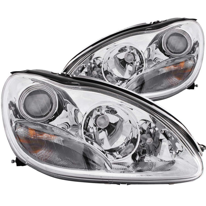 ANZO 2000-2005 Mercedes Benz S Class W220 Projector Headlights Chrome-SR1 Performance