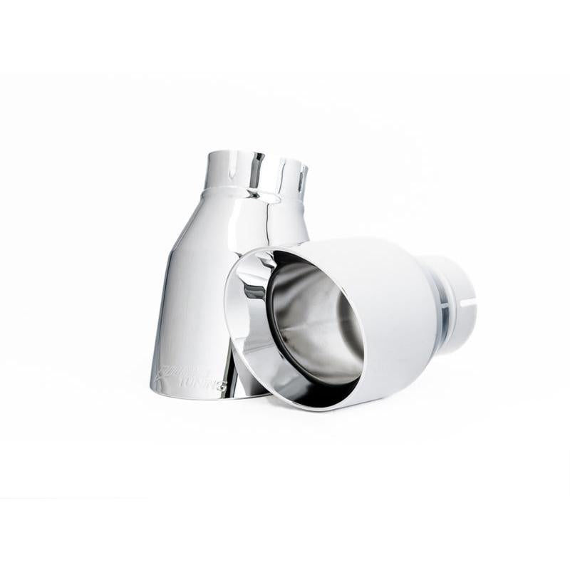 AWE Tuning Audi B9 A4 Touring Edition Exhaust Dual Outlet - Chrome Silver Tips (Includes DP)-SR1 Performance