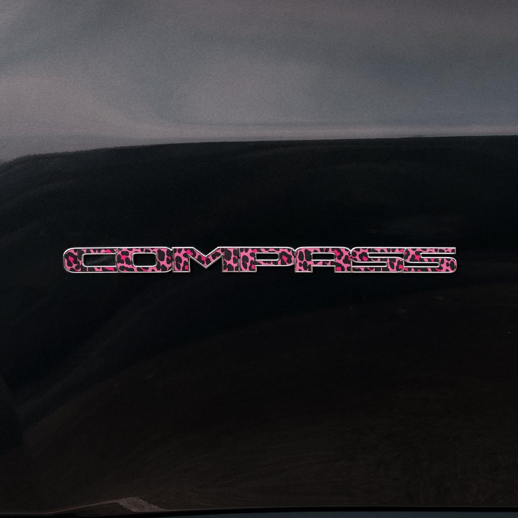 COMPASS Door Emblem Overlay Decal Set | Fits 2011+ Jeep Compass
