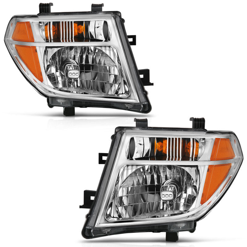 ANZO 2005-2008 Nissan Pathfinder Crystal Headlight Chrome Amber (OE Replacement)-SR1 Performance