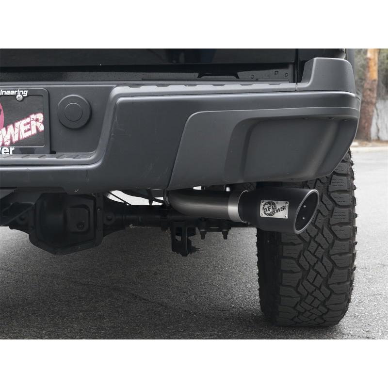 aFe Mach Force-XP Exhaust 3in CB SS 15-17 GM Colorado/Canyon 2.5L/3.6L Side Exit w/ Black Tip-SR1 Performance