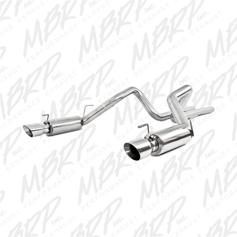 MBRP 05-09 Ford Shelby GT500 / GT Dual Split Rear Race Version, T409 4in Tips Exhaust System-SR1 Performance