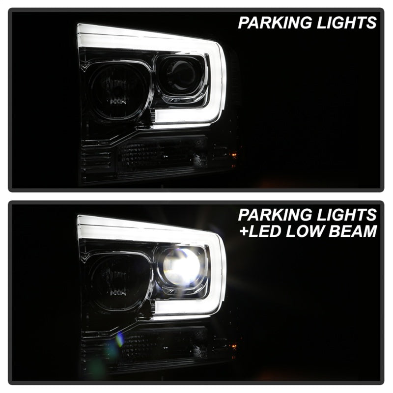 Spyder Platinum Ford F250/350/450 05-07 High-Power LED Module Proj. Headlights-Chrome (PRO-YD-FS05V2-SR1 Performance