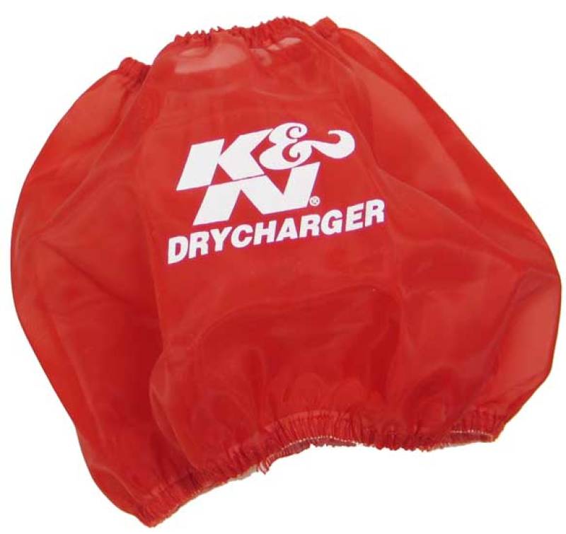 K&N Round Tapered Drycharger Air Filter Wrap Red 7.5in Base ID / 4.5in Top ID / 6in Height-SR1 Performance