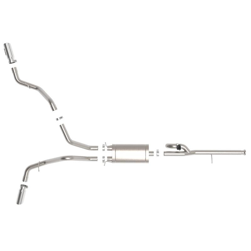 aFe Gemini XV 3in 304SS CB Exhaust w/ Cutout 14-19 GM Trucks 4.3/5.3L w/ Pol Tips - CrewCab/Extended-SR1 Performance