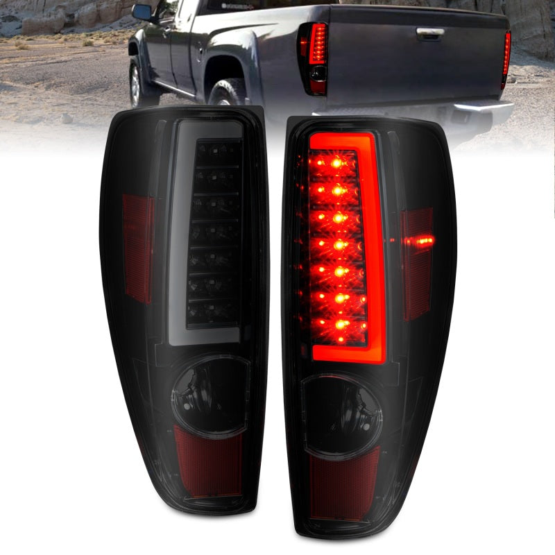 ANZO 2004-2012 Chevrolet Colorado/ GMC Canyon LED Tail Lights w/ Light Bar Black Housing Smoke Lens-SR1 Performance