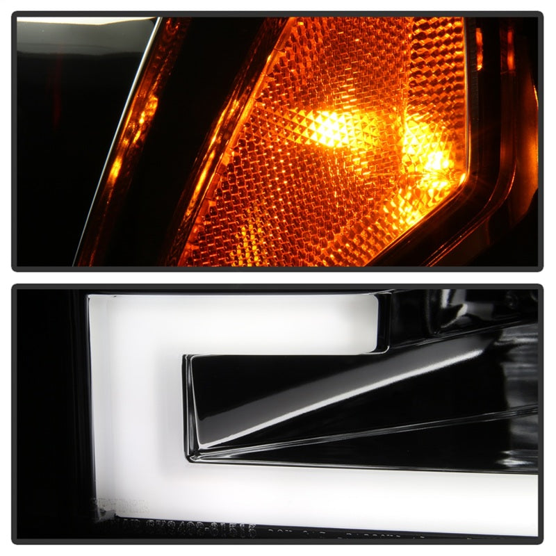Spyder Ford F150 2015-2017 Projector Headlights - Light Bar DRL LED - Smoke PRO-YD-FF15015-LBDRL-SM-SR1 Performance