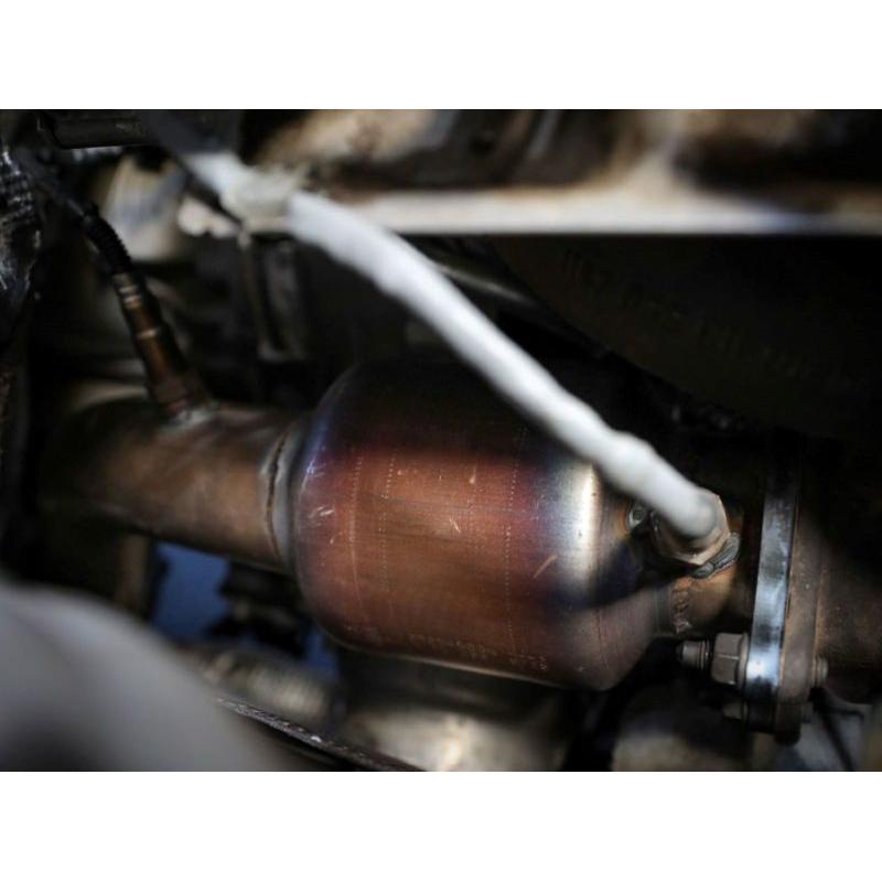 aFe 09-16 Audi A4/A5 (B8) L4-2.0L (t) Twisted Steel 3in. Downpipe - 304 Stainless w/ Cat-SR1 Performance