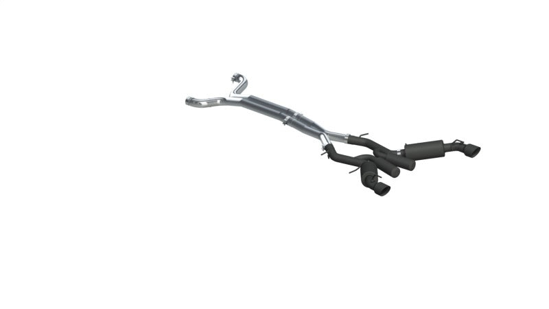 MBRP 16-19 Chevrolet Camaro SS 6 Speed 3in Dual Cat Back w/ 4.5in OD Tips - Black (Non NPP Models)-SR1 Performance