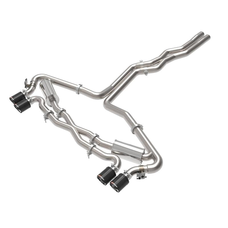aFe 20-22 Audi RS6 Avant V8 4L (tt) MACH Force-Xp 3in to 2.5in 304 SS Cat-Back Exhaust w/ Carbon Tip-SR1 Performance