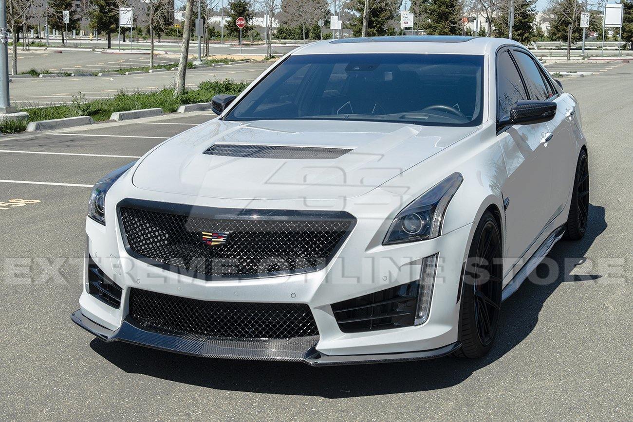 2016-Present Cadillac CTS-V Carbon Fiber Side Skirts Rocker Panels - Extreme Online Store