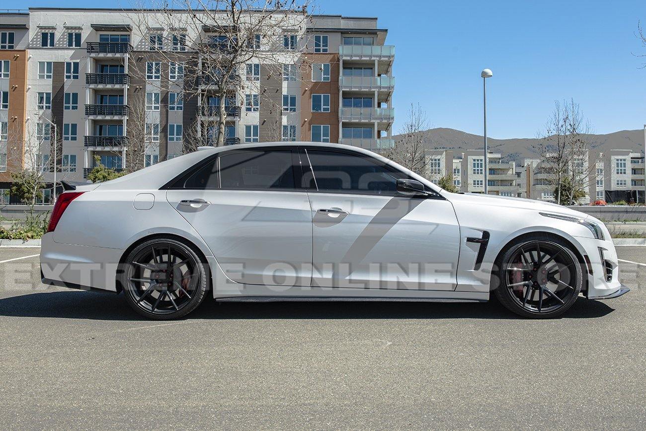 2016-Present Cadillac CTS-V Carbon Fiber Side Skirts Rocker Panels - Extreme Online Store
