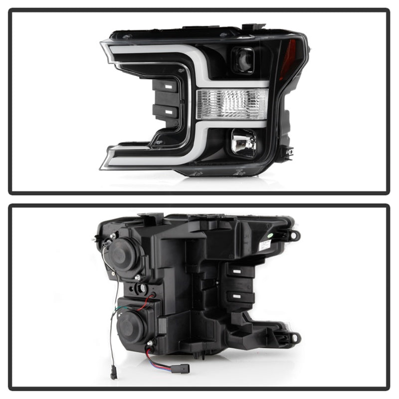 Spyder 18-19 Ford F-150 Projector Headlights - Halogen Model Only - Black PRO-YD-FF15018-LB-BK-SR1 Performance