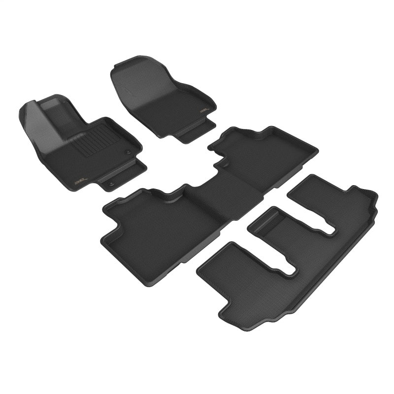 3D MAXider 20-23 Toyota Highlander Hybrid Kagu Black Floor Mat - Row 1/2/3-SR1 Performance