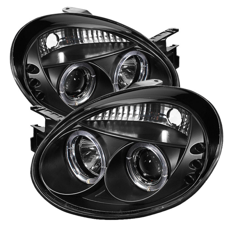 Spyder Dodge Neon 03-05 Projector Headlights LED Halo LED Black High H1 Low H1 PRO-YD-DN03-HL-BK-SR1 Performance