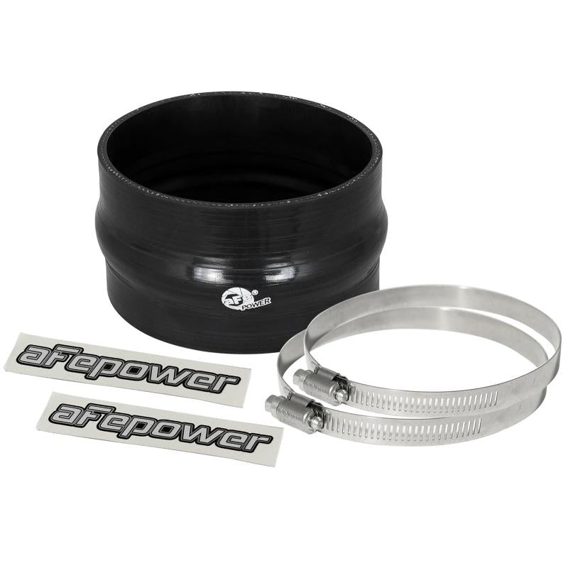 aFe Magnum FORCE 4.75in ID 3in L Straight Reducing Bellow Coupler - Black-SR1 Performance