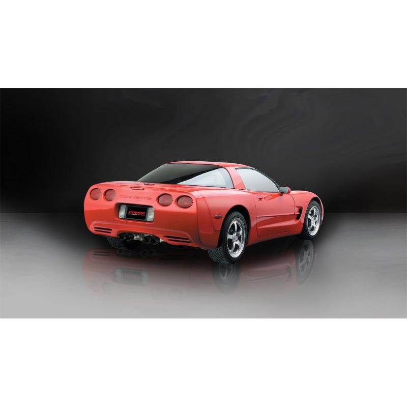 Corsa 1997-2004 Chevrolet Corvette C5 Z06 5.7L V8 Black Xtreme Axle-Back Exhaust-SR1 Performance