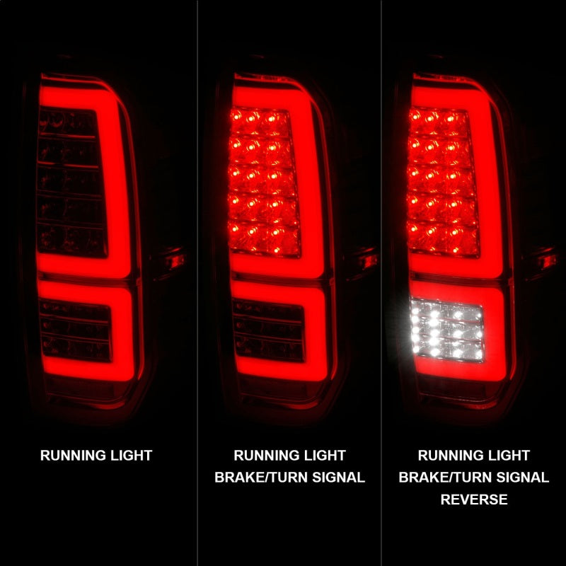 ANZO 2014-2021 Toyota Tundra LED Taillights Chrome Housing/Clear Lens-SR1 Performance