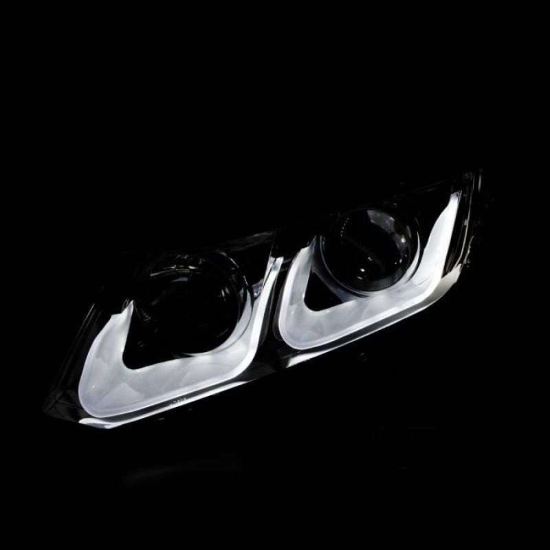 ANZO 2012-2015 Honda Civic Projector Headlights w/ U-Bar Chrome-SR1 Performance