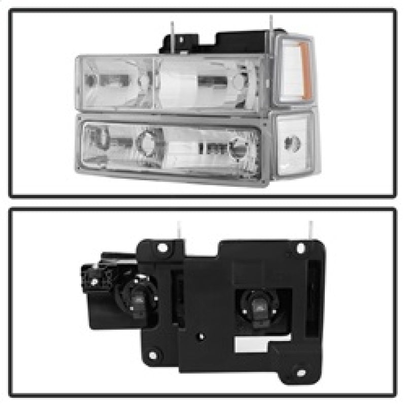 Xtune Chevy Suburban 94-98 Headlights w/ Corner & Parking Lights 8pcs Chrome HD-JH-CCK88-AM-C-SET-SR1 Performance