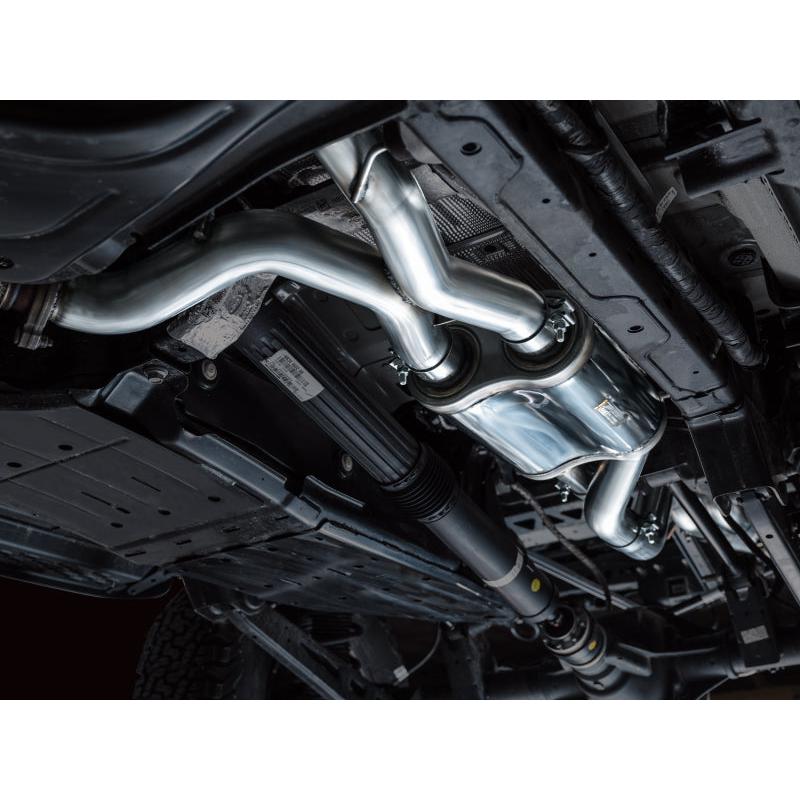 AWE Tuning 22-24 Ford Bronco Raptor 4WD Dual BashGuards Cat-Back SwitchPath Exhaust (No Tips)-SR1 Performance