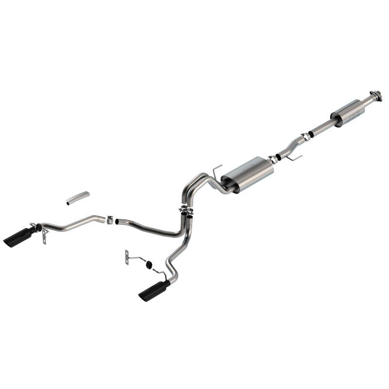 Borla F-150 2021 2.7L/3.5L 4dr CC SB EC STB Lar/KingR/Plnm/LTD 3/2.25 SRE CB Touring BLK CHR Tips-SR1 Performance