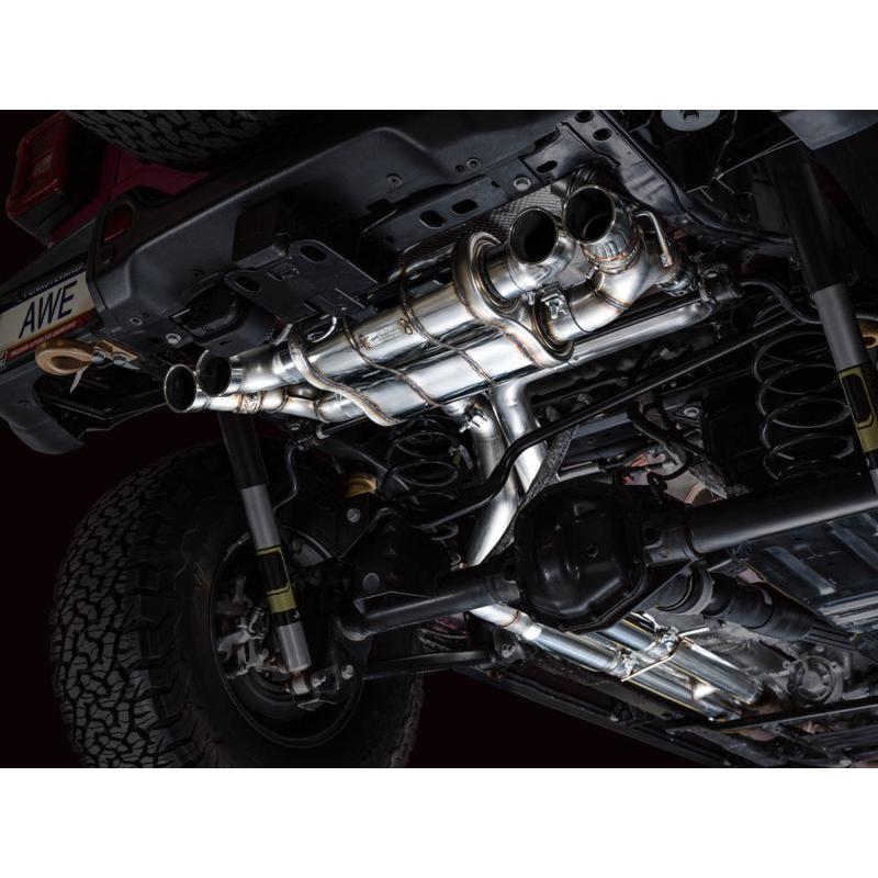 AWE 21+ Wrangler 392 Switchpath Cat-Back Exhaust- Quad BashGuards-SR1 Performance