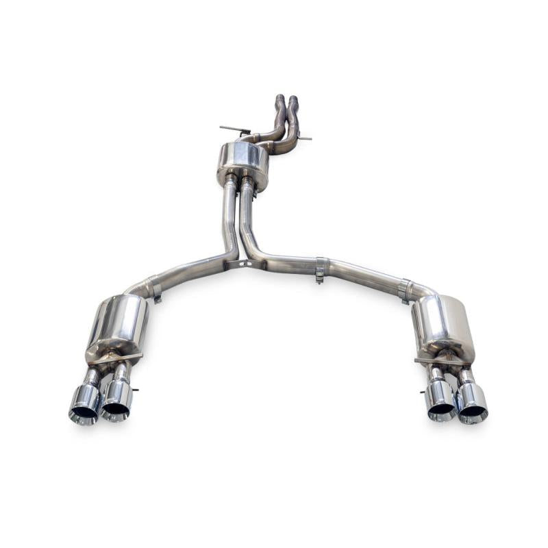 AWE Tuning Audi C7 A7 3.0T Touring Edition Exhaust - Quad Outlet Chrome Silver Tips-SR1 Performance