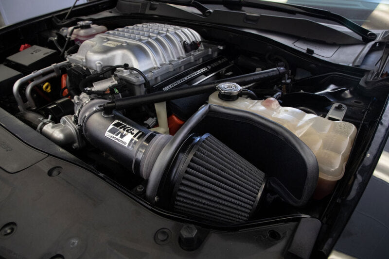 K&N 17-23 Dodge Charger/Challenger Hellcat SC 6.2L V8 DRYFLOW Performance Air Intake System-SR1 Performance