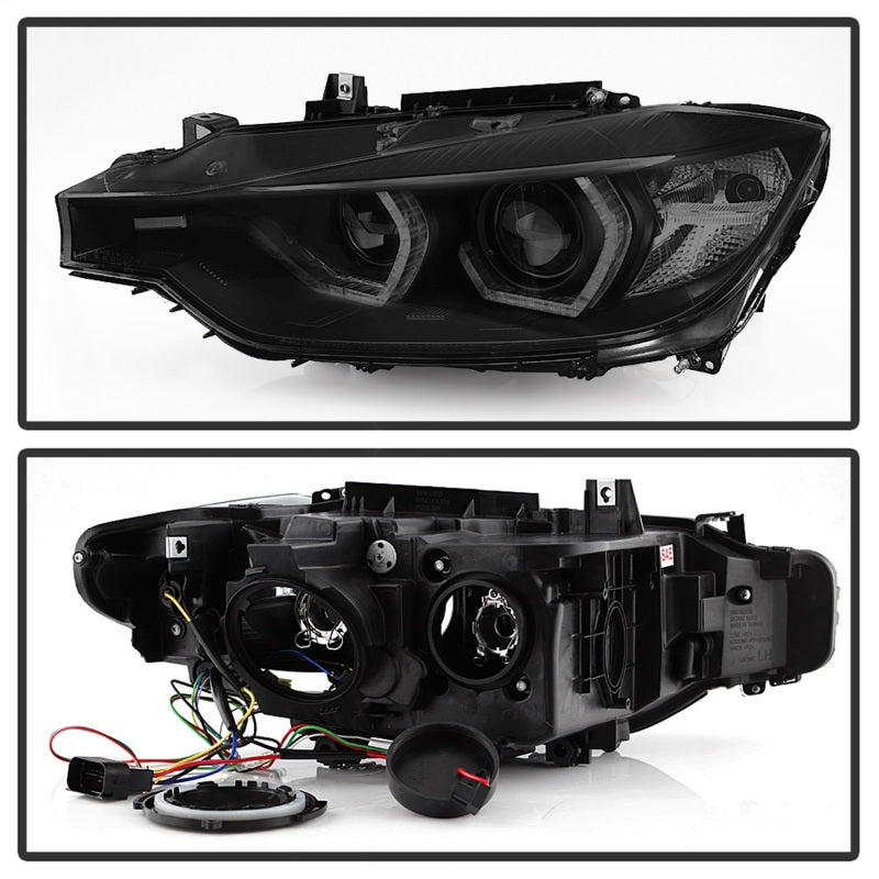 Spyder 12-14 BMW F30 3 Series 4DR Projector Headlights - LED DRL - Blk Smoke PRO-YD-BMWF3012-DRL-BSM-SR1 Performance