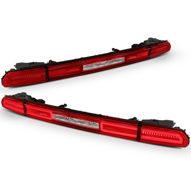 ANZO 08-10 Dodge Challenger LED Taillights - Red/Clear w/Sequential Turn Signal-SR1 Performance