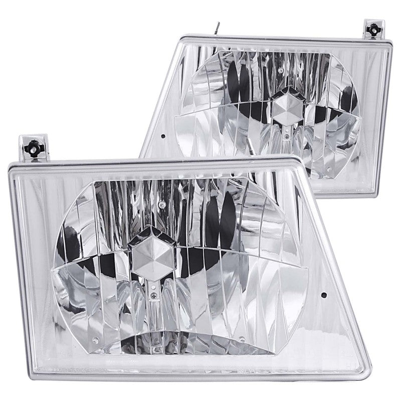 ANZO 1992-2006 Ford Econoline Crystal Headlights Chrome-SR1 Performance