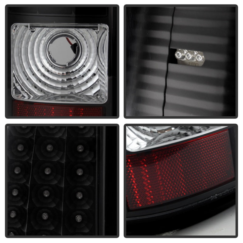 Xtune 03-06 Silverado 1500/2500 (Will Not Fit Stepside) LED Tail Lights Black ALT-ON-CS03-LED-BK-SR1 Performance