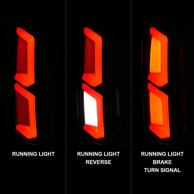 ANZO 2015-2020 Chevrolet Tahoe LED Tail Lights w/ Light Bar Black Housing Somke Lens-SR1 Performance