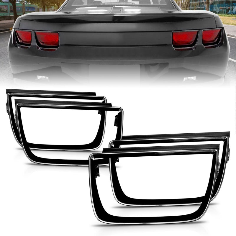 ANZO 2010-2013 Chevrolet Camaro Taillight Bezels - 4pc Gloss Black-SR1 Performance
