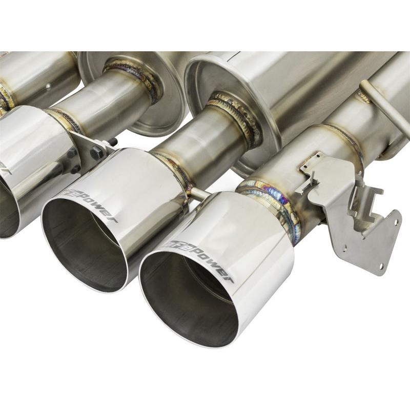 aFe MACHForce XP 3in-2 1/2in Axle Back 304SS Exhaust w/ Polished Tips 15-17 Chevy Corvette Z06-SR1 Performance