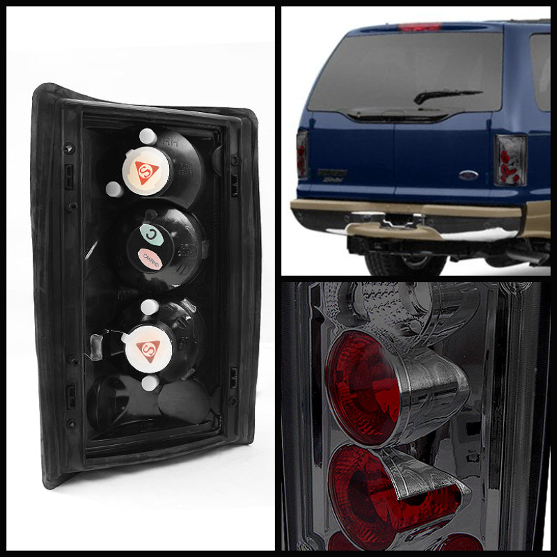 Spyder Ford Excursion 00-06/Econoline 150/250/350/450/550 95-06 Euro Tail Lights Smk ALT-YD-FEC00-SM-SR1 Performance