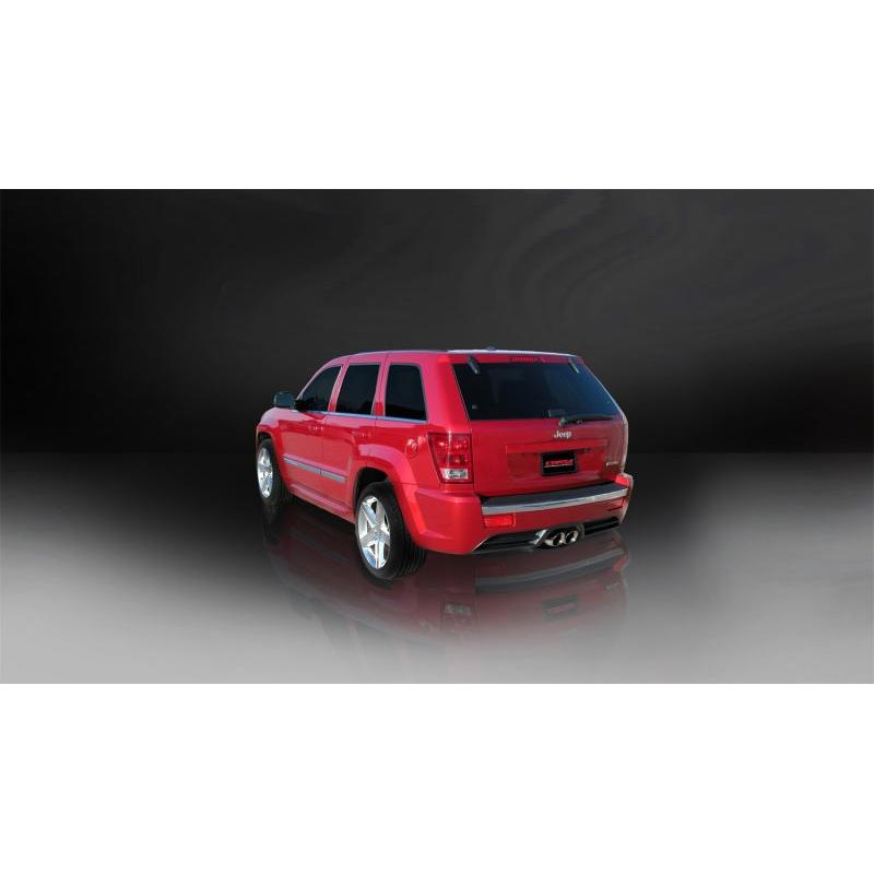 Corsa 2006-2010 Jeep Grand Cherokee 6.1L V8 Polished Sport Cat-Back Exhaust-SR1 Performance