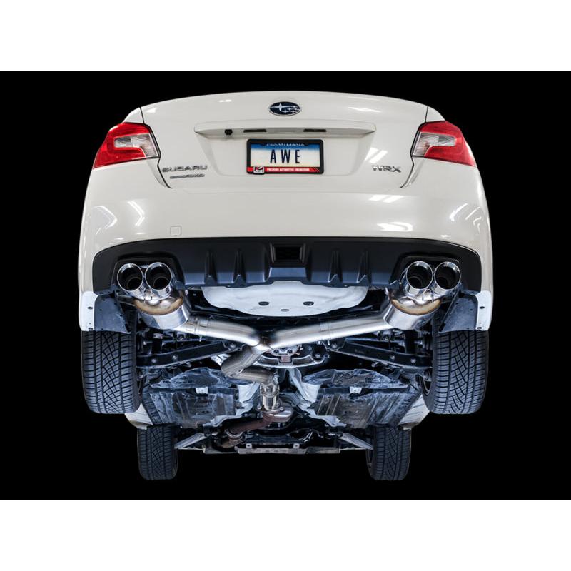 AWE Tuning 2015+ Subaru WRX VA Sedan Touring Edition Exhaust - Chrome Silver Tips (102mm)-SR1 Performance